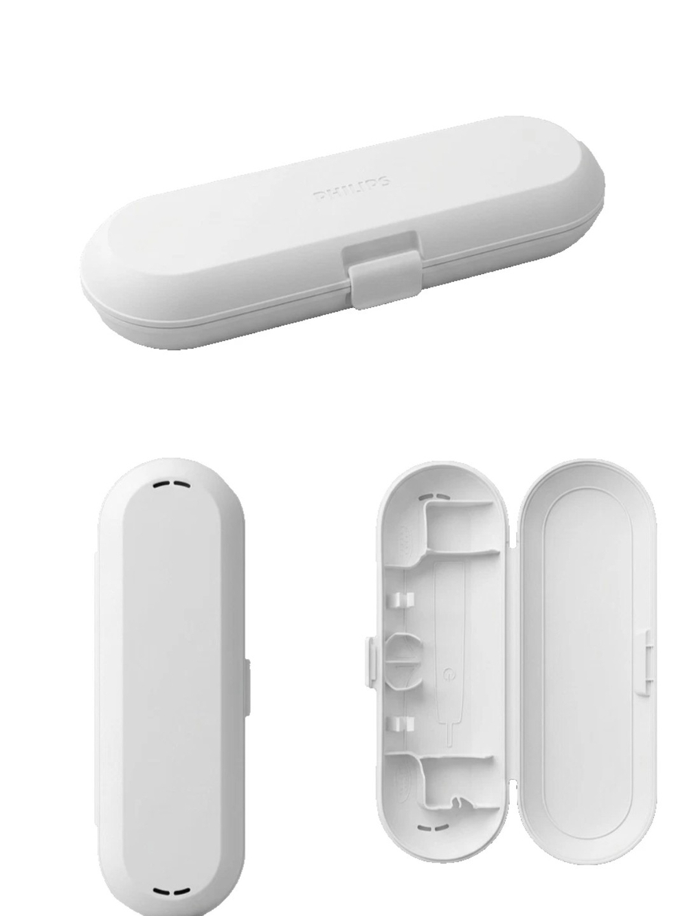 Philips Sonicare Electric Toothbrush Travel Case Replacement White Hard Shell